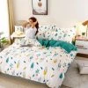 Home Decor Floral Cactus Succulent Green Matching Bedding Set