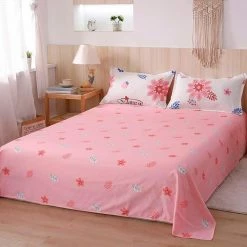 Home Decor Home & Pets Floral Pink & White I Love You Bedding Set