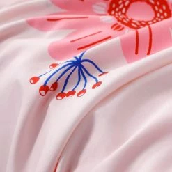 Home Decor Home & Pets Floral Pink & White I Love You Bedding Set