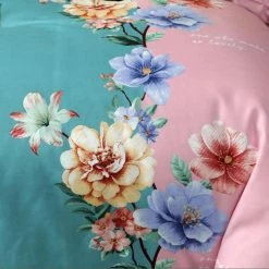 Home Decor Flower Blossom Blue Pink Supreme Polyester Bedding Set Home & Pets 17 Home Decor Flower Blossom Blue Pink Supreme Polyester Bedding Set Home & Pets