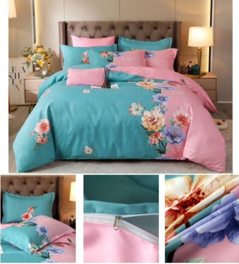 Home Decor Flower Blossom Blue Pink Supreme Polyester Bedding Set Home & Pets 11 Home Decor Flower Blossom Blue Pink Supreme Polyester Bedding Set Home & Pets