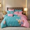 Home Decor Flower Blossom Blue Pink Supreme Polyester Bedding Set Home & Pets