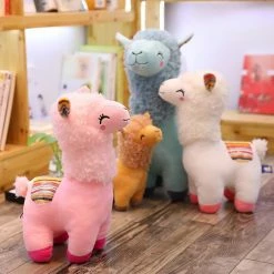 Soft Toy Fluffy Alpaca Family