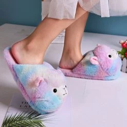 Apparel Fluffy Alpaca Plush Slippers 19 Apparel Fluffy Alpaca Plush Slippers