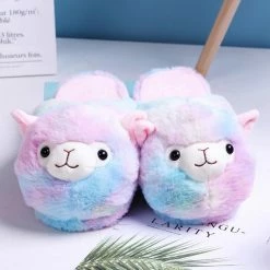 Apparel Fluffy Alpaca Plush Slippers 29 Apparel Fluffy Alpaca Plush Slippers