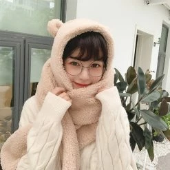 Apparel Fluffy Bear Scarf Hat Combo 14 Apparel Fluffy Bear Scarf Hat Combo