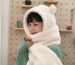 Apparel Fluffy Bear Scarf Hat Combo 15 Apparel Fluffy Bear Scarf Hat Combo