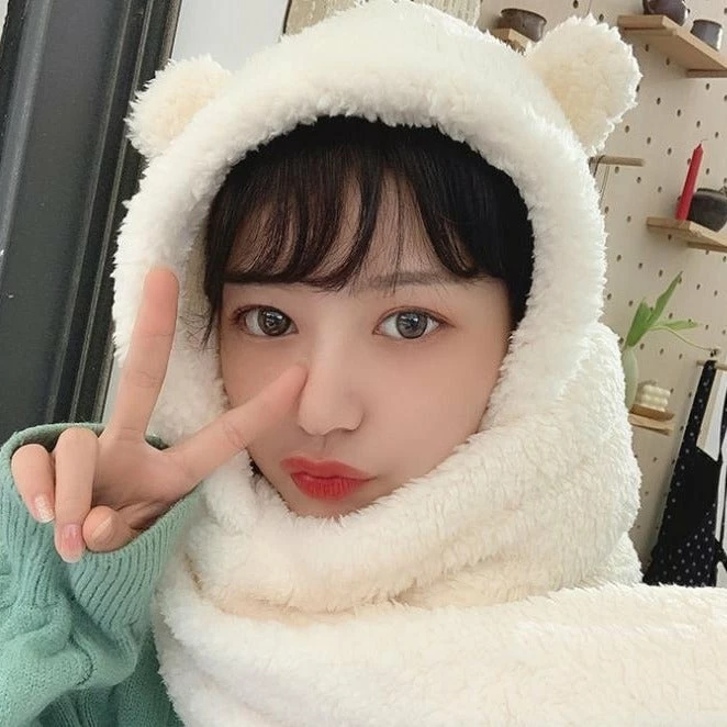 Apparel Fluffy Bear Scarf Hat Combo 7 Apparel Fluffy Bear Scarf Hat Combo