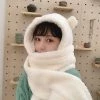 Apparel Fluffy Bear Scarf Hat Combo