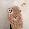 Accessories Fluffy Brown Bear Plush IPhone Case
