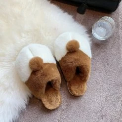 Apparel Fluffy Corgi Plush Slippers