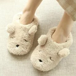 Apparel Fluffy Dog Plush Slippers