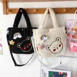 Apparel Fluffy Rainbow Bear Tote