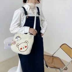 Apparel Fluffy Rainbow Bear Tote