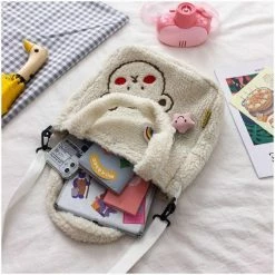 Apparel Fluffy Rainbow Bear Tote