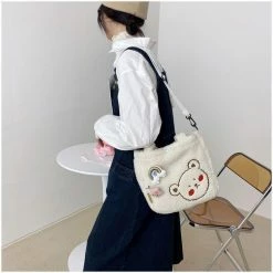 Apparel Fluffy Rainbow Bear Tote