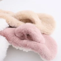 Apparel Fluffy Reindeer Handwarmer Scarf Hat Combo Matching Set