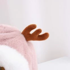 Apparel Fluffy Reindeer Handwarmer Scarf Hat Combo Matching Set