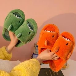 Apparel Fluffy Shark Open-toe Plush Slippers