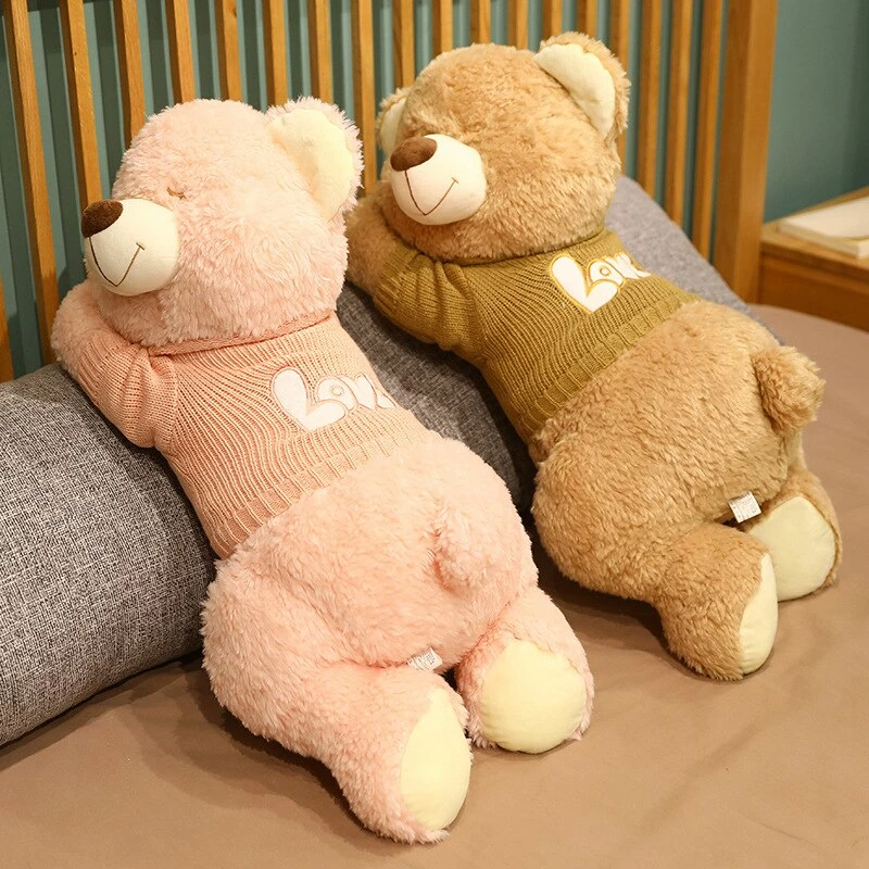 Soft Toy Plush & Toys Fluffy Sleeping Brown White Dog Bear Plushie 15 Soft Toy Plush & Toys Fluffy Sleeping Brown White Dog Bear Plushie