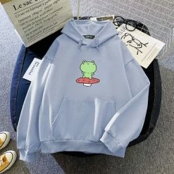 Apparel Friendly Frog Dancing On Mushroom Hoodie
