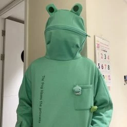 Apparel Sea Animals Frog Hood Hoodie *EXCLUSIVE* 21 Apparel Sea Animals Frog Hood Hoodie *EXCLUSIVE*