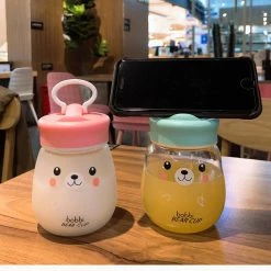 Home Decor Frosted Bobbi Bear Water Bottle