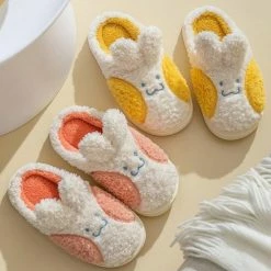 Apparel Fuzzy Cheeky Bunny Plush Slippers