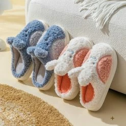 Apparel Fuzzy Cheeky Bunny Plush Slippers