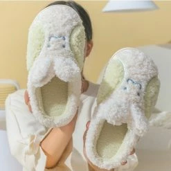 Apparel Fuzzy Cheeky Bunny Plush Slippers