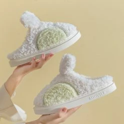Apparel Fuzzy Cheeky Bunny Plush Slippers