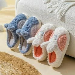 Apparel Fuzzy Cheeky Bunny Plush Slippers