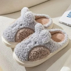 Apparel Fuzzy Cheeky Bunny Plush Slippers