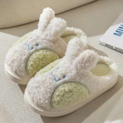 Apparel Fuzzy Cheeky Bunny Plush Slippers