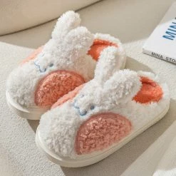 Apparel Fuzzy Cheeky Bunny Plush Slippers