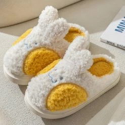 Apparel Fuzzy Cheeky Bunny Plush Slippers