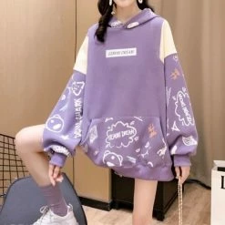 Apparel Gemini Dream Illustration Part-Cotton Hoodie