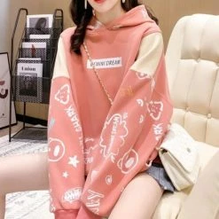 Apparel Gemini Dream Illustration Part-Cotton Hoodie