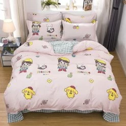 Home Decor Girl On A Fishing Day Out Bedding Set