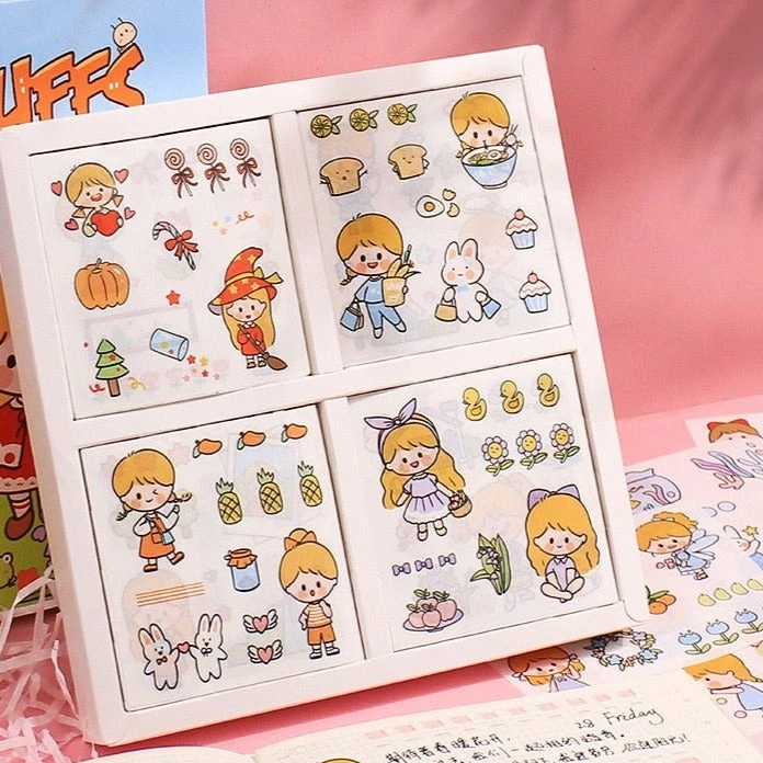Accessories Stationery Good Morning Puff Girl Stickers Box Set 11 Accessories Stationery Good Morning Puff Girl Stickers Box Set