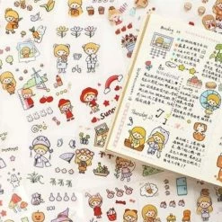 Accessories Stationery Good Morning Puff Girl Stickers Box Set 26 Accessories Stationery Good Morning Puff Girl Stickers Box Set