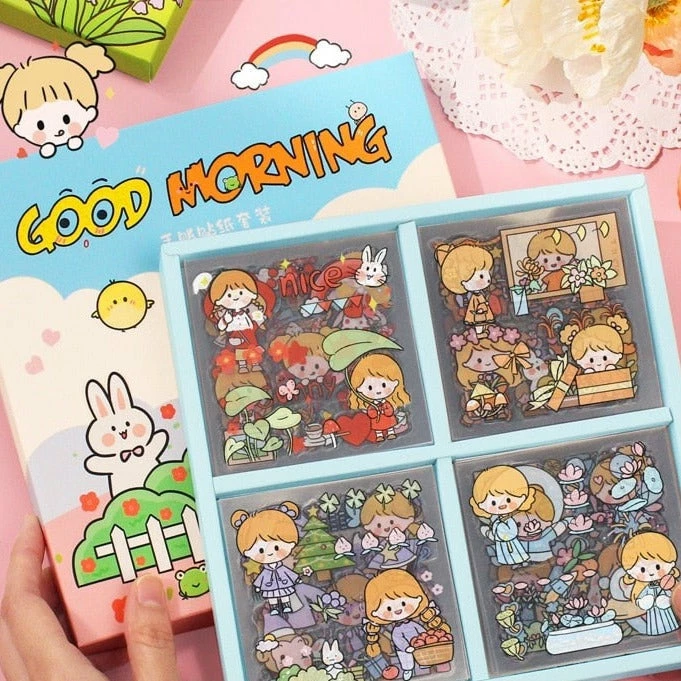 Accessories Stationery Good Morning Puff Girl Stickers Box Set 3 Accessories Stationery Good Morning Puff Girl Stickers Box Set