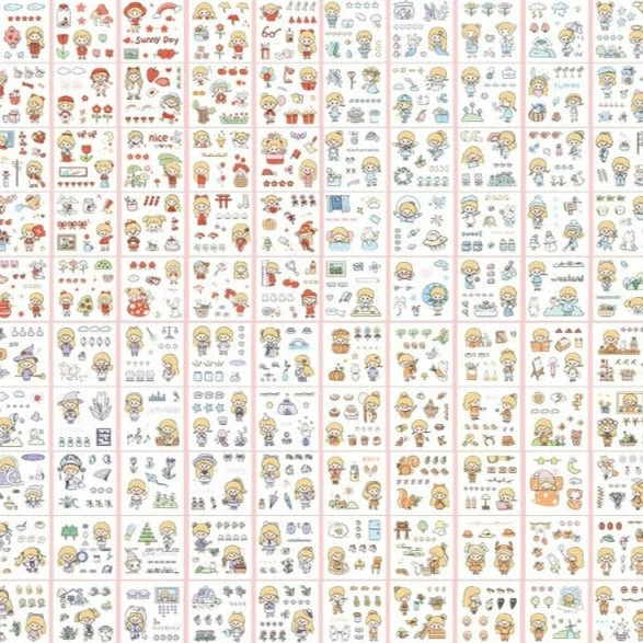 Accessories Stationery Good Morning Puff Girl Stickers Box Set 5 Accessories Stationery Good Morning Puff Girl Stickers Box Set