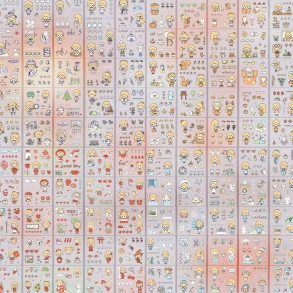 Accessories Stationery Good Morning Puff Girl Stickers Box Set 4 Accessories Stationery Good Morning Puff Girl Stickers Box Set