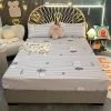 Home Decor Gray Striped Bear Cotton Fitted Bedsheets