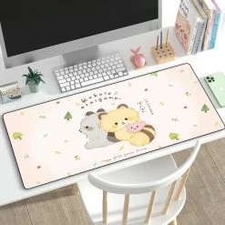 Accessories Grey And Golden Racoon Mouse Pad