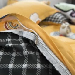 Home Decor Happy Ducks Print Bedding Set Sea Animals