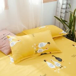 Home Decor Happy Ducks Print Bedding Set Sea Animals