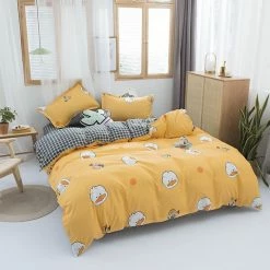 Home Decor Happy Ducks Print Bedding Set Sea Animals