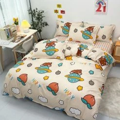 Home Decor Happy Planet Teddy Bear Bedding Set